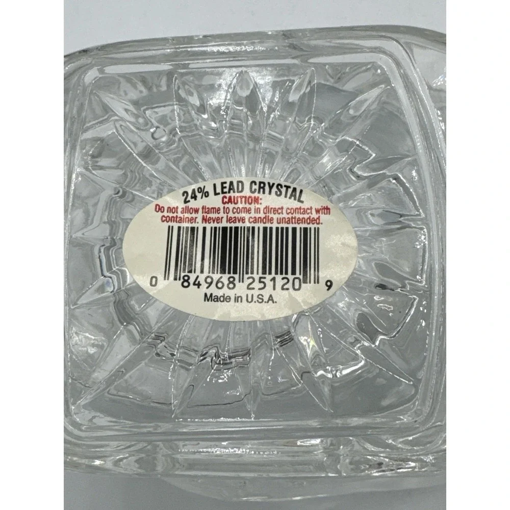 Vintage Lead Crystal (24%) Sleigh Candy Nut Dish Candle Holder 5.5x3.5